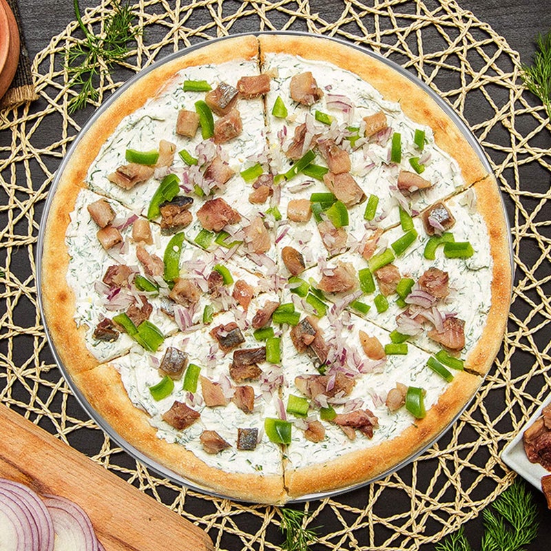 Deedro Stainless Steel Pizza Pan 13Â½ inch Round Pizza Tray Pizza Baking Sheet, Healthy Pizza Baking Pan Pizza Serving Tray Crisper Pan, Dishwasher Safe, 4 Pack - Image 5